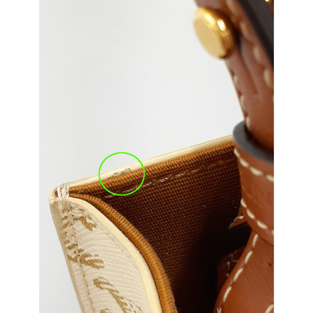 Celine Triomphe Canvas Mini 2way Bag White Brown - image 8